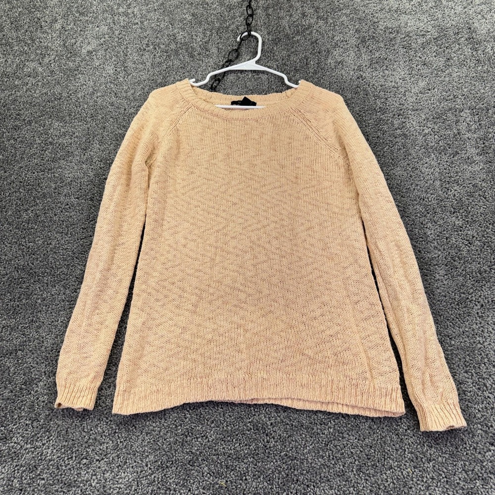 Forever 21 Sweater Womens Small Pink Raglan Crew Neck Knit Pullover Casual